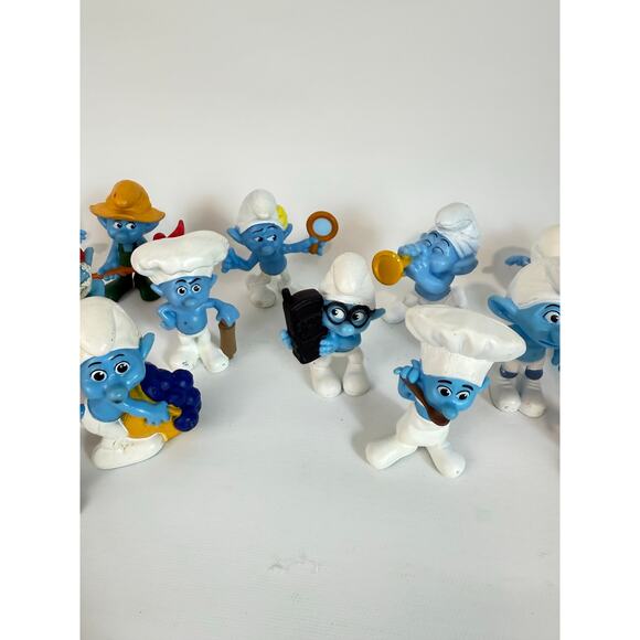 Set of 17 Smurfs Figures 3" Tall Includes Papa, Chef, Brainy, Panicky - Picture 4 of 12